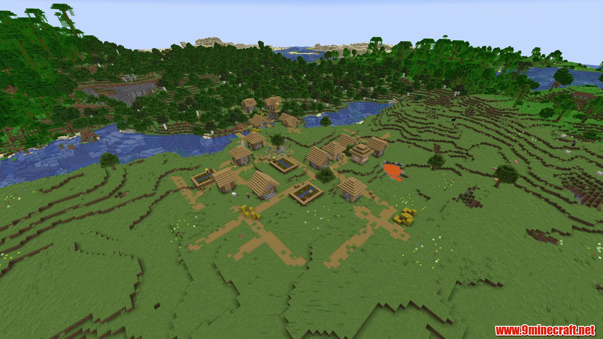 Coastal Ocean Bay Settlement - Minecraft seed 4252537833303981345