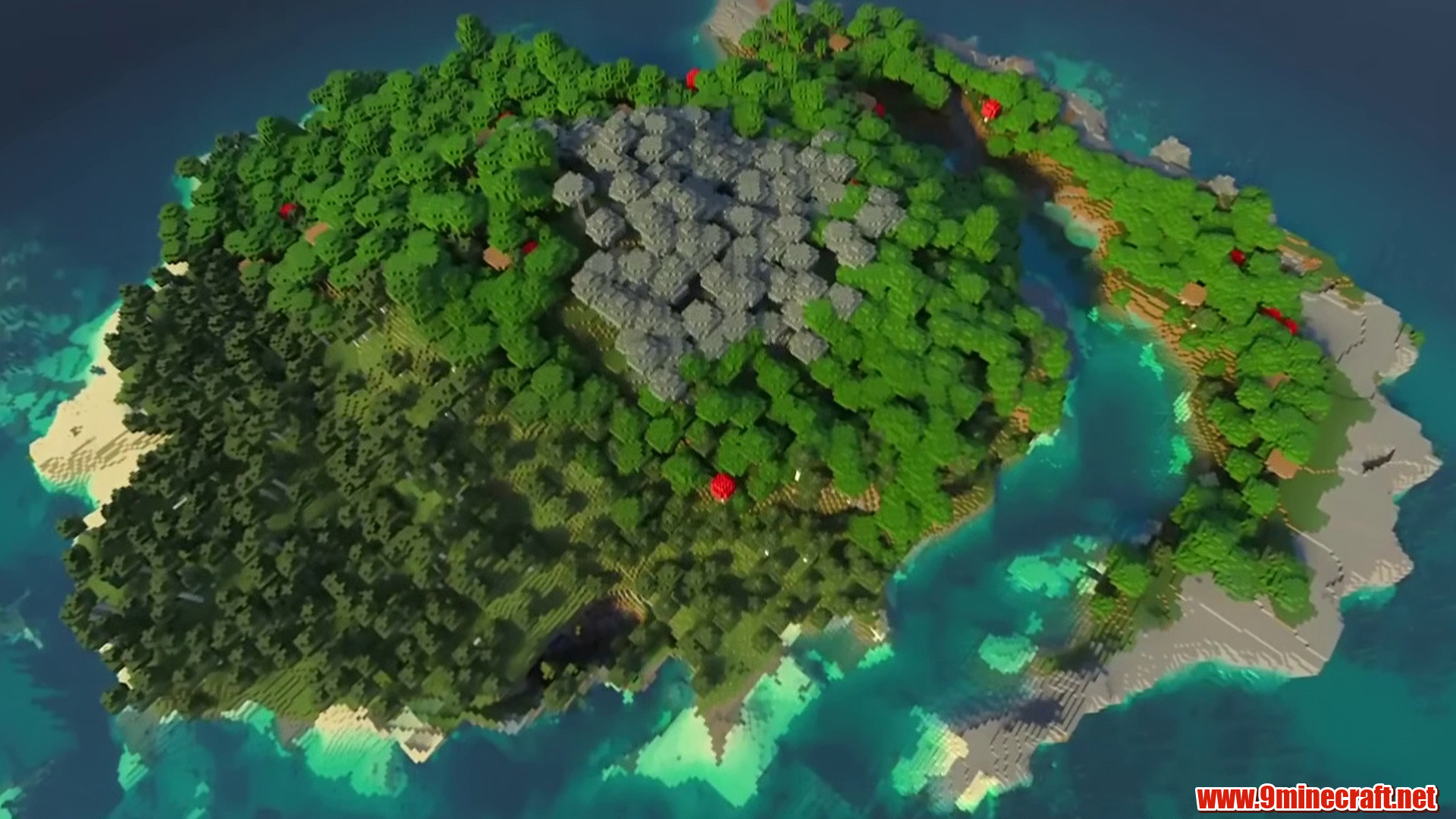 Paradise Tropical Lagoon and Stony Peak Island Seed - Minecraft 26.2