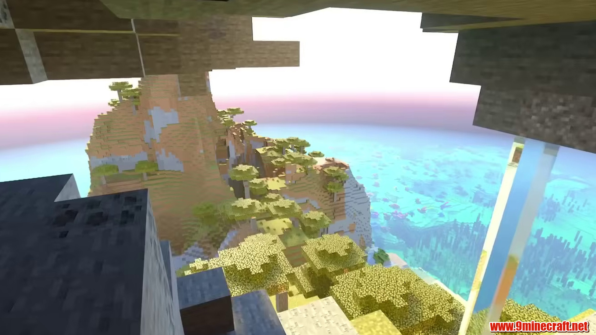 Towering Sea Cliff Arch Island and Mountain Cavern Seed - Minecraft 26.2