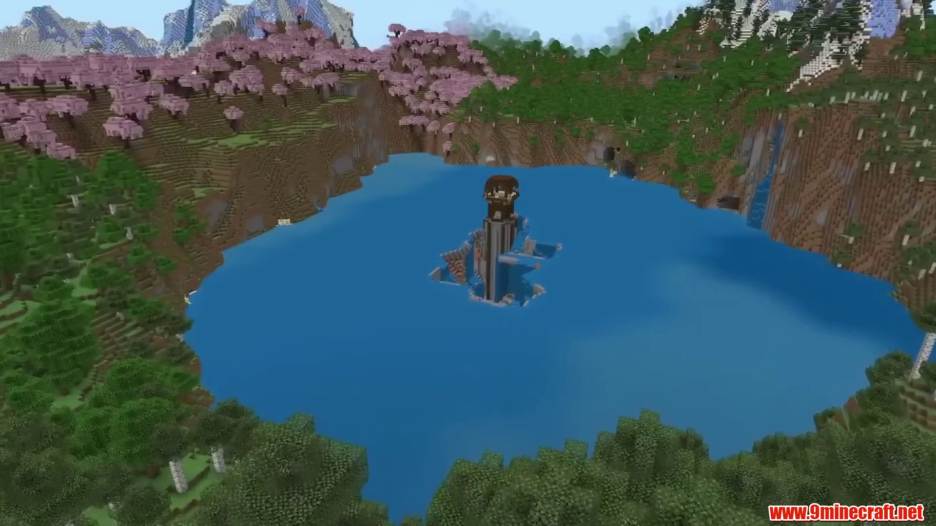 Mountain Ring Crater Lake and Solitary Island Seed - Minecraft 26.2