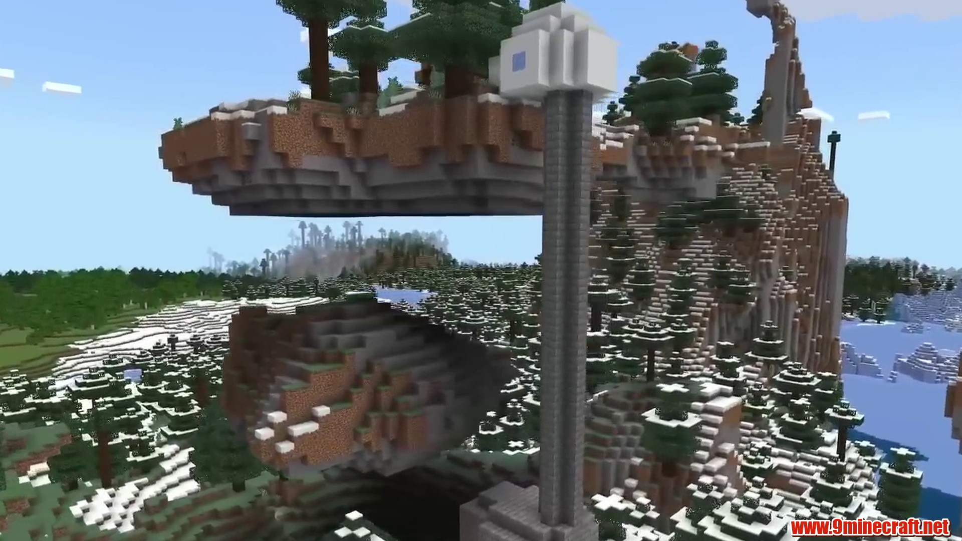 Soaring Overhang Mountain Platform and Stone Spire Seed - Minecraft 26.2