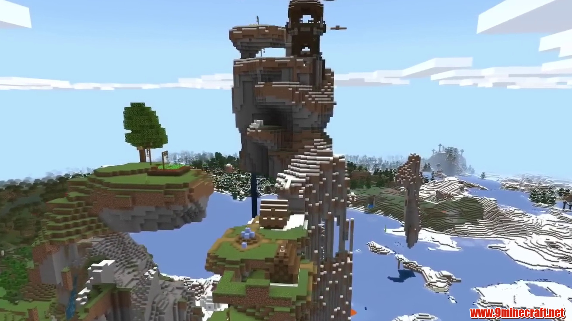 Sky Spire Pillager Outpost and Alpine Basin Citadel Seed - Minecraft 26.2