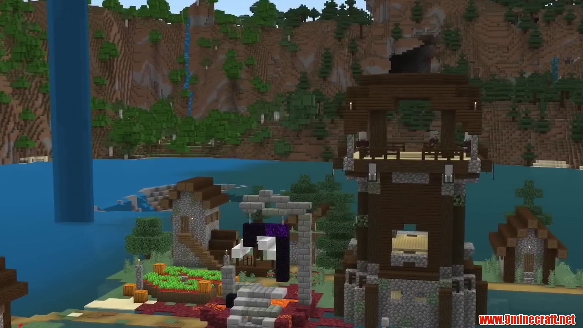 Snowy Mountain Basin Village and Outpost Lake Seed - Minecraft 26.2
