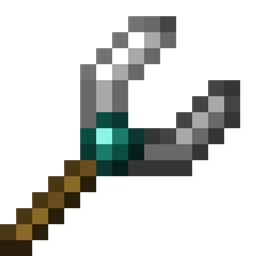 Minecraft Trident with glowing blue center