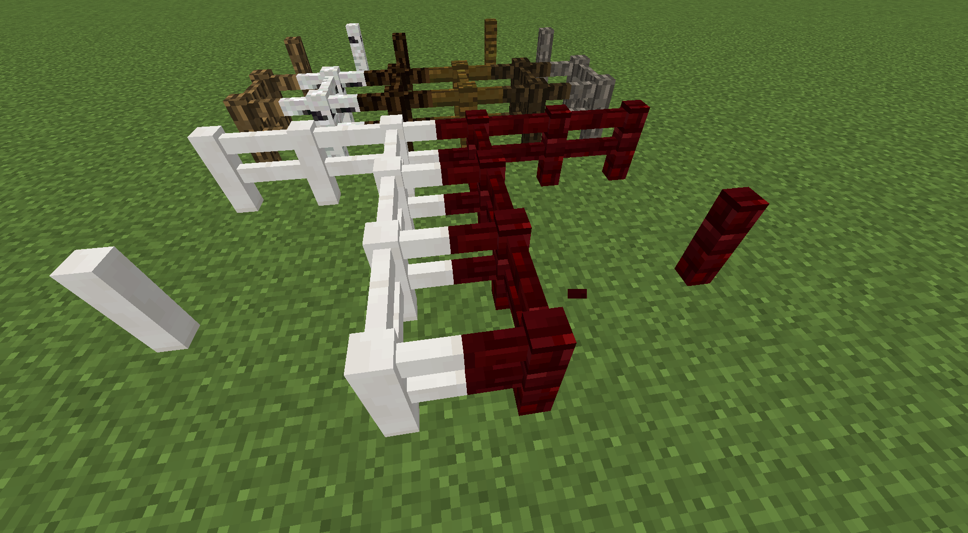 Various fences and fence gates