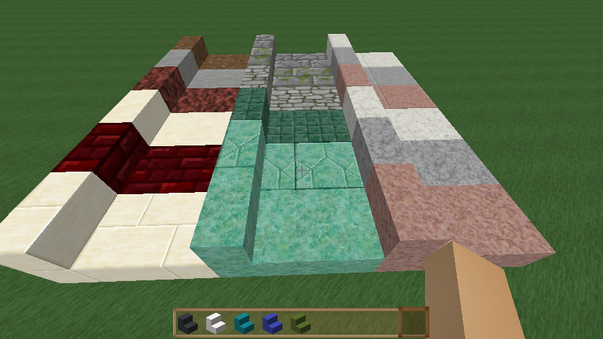 Various blocks and stairs from mod