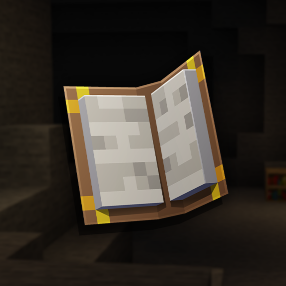 Open book with blank pages
