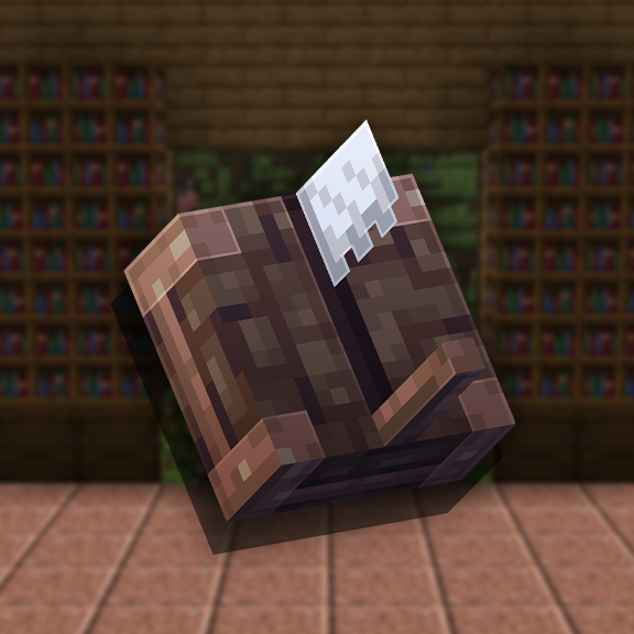 Brown lectern with white paper