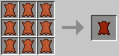 Crafting recipe for a single leather