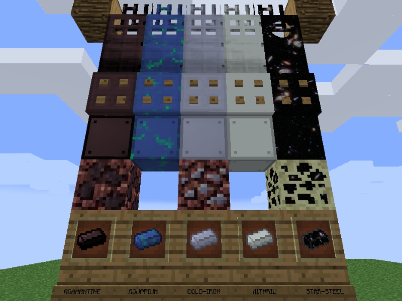 Various blocks and ingots from a mod