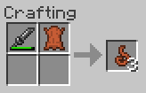 Crafting recipe for leather strips