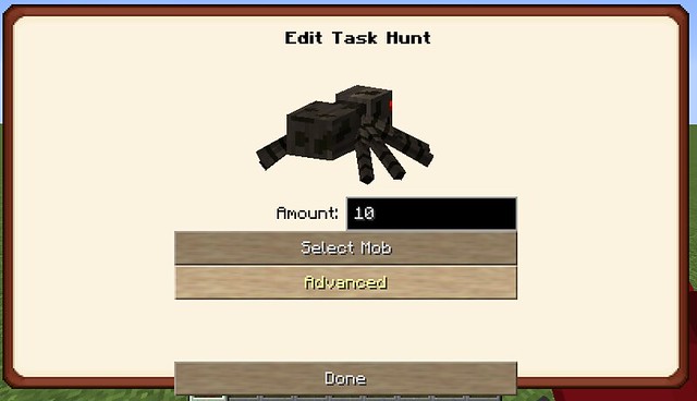 Edit Task Hunt GUI with Spider selected