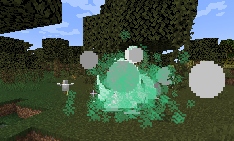 Chicken running from green explosion