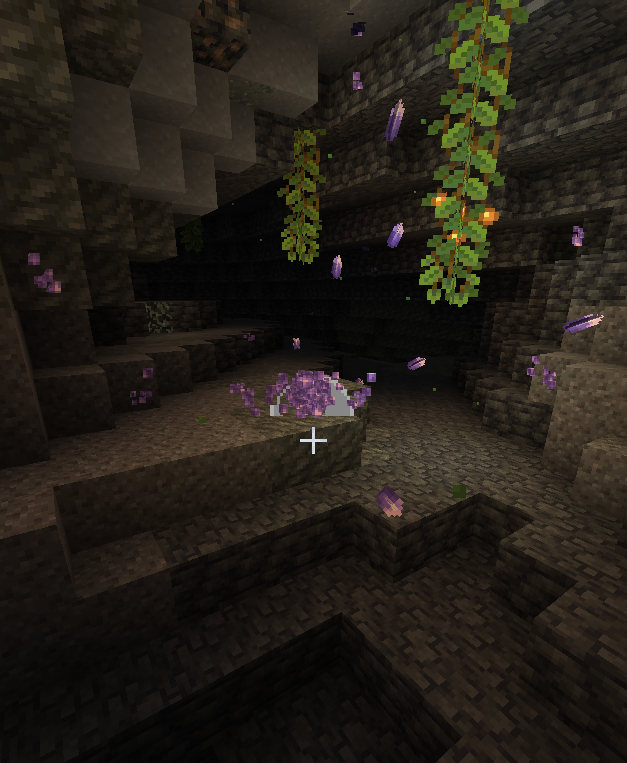 Amethyst Geode in a dark cave