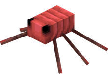 Red pixelated creature with black eye