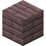 Dark red-brown wooden planks block