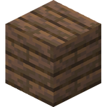 Dark oak trapdoor in closed position
