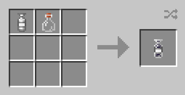 Crafting a potion with a bottle