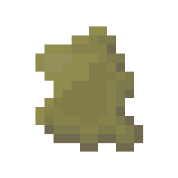 A small pile of light brown dust.