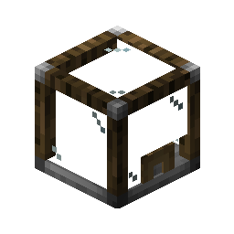 A wooden and glass display case.