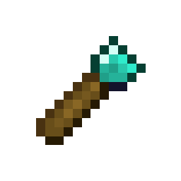 A pixelated image of a diamond axe.