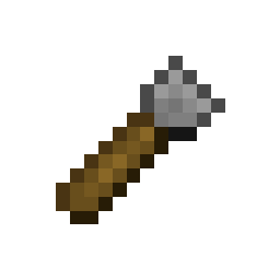 Minecraft modded stone axe on black background