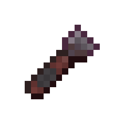 A pixelated image of a stone axe.