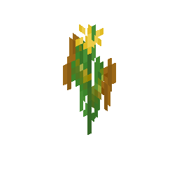 A small, pixelated yellow flower.