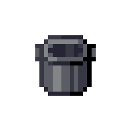 A pixel art image of a bucket.
