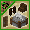 Sawmill and wooden blocks crafting recipe