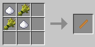 Crafting table recipe for the Chew Stick