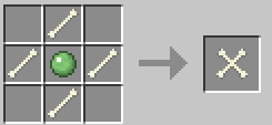 Crafting table recipe for the Throw Bone
