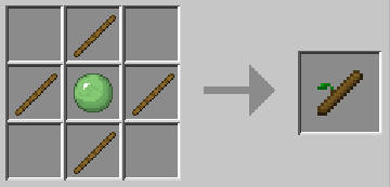 Crafting table recipe for the Throw Stick