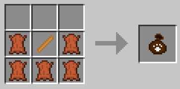 Crafting table recipe for the Treat Bag