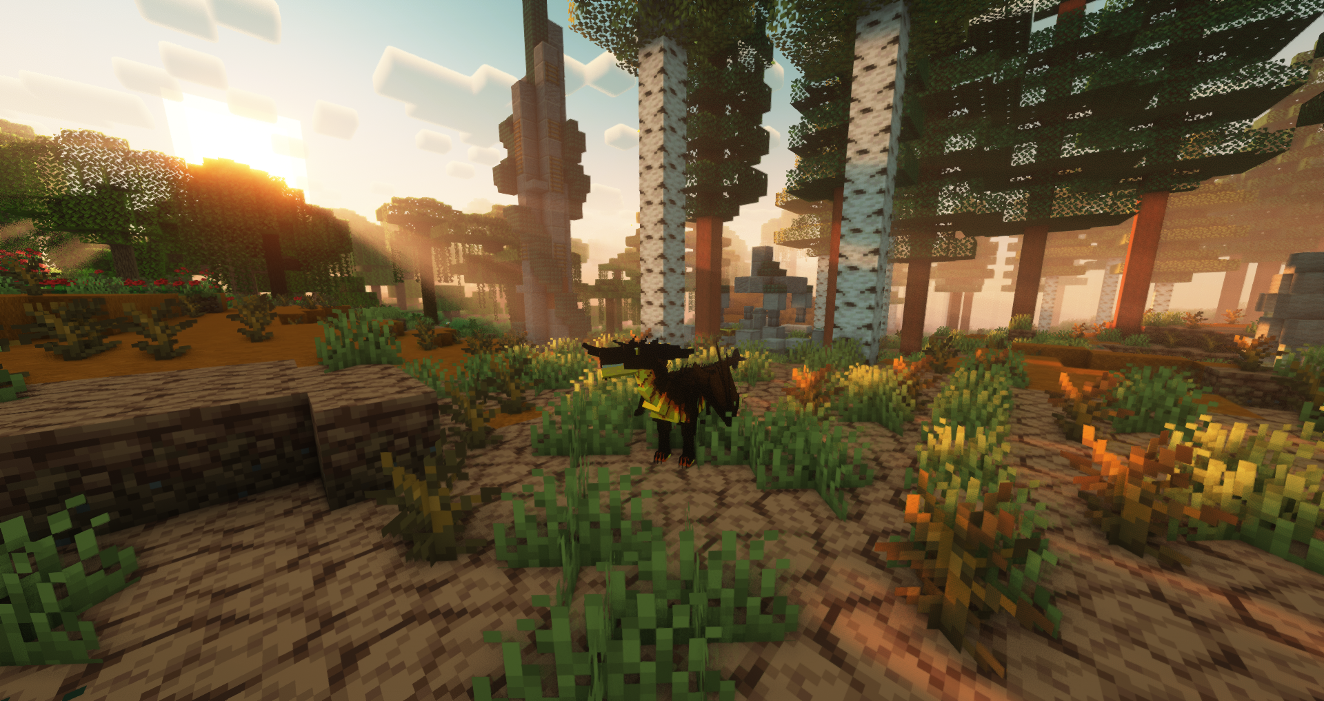 Small black mob in a forest biome