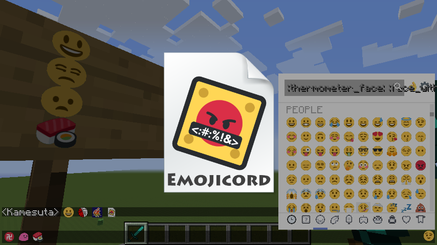 Emoticons and emojis in Minecraft chat
