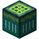 Green and teal block with glowing top