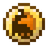 Golden coin with bird design