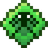 Green, pixelated, diamond-shaped mob with eyes