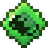 Green gem with dark center