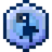 Blue dinosaur egg in a white shell