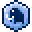 A pixelated blue mammoth icon.
