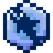 Blue cube with dark arrow icon