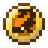 A small, round, golden-brown pixelated item.