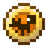 Golden coin with a lion's head