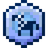 Blue icon with horse-like silhouette