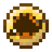 A golden, pixelated eye-like item.