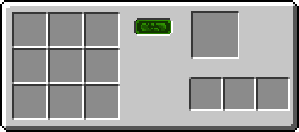 Empty crafting table GUI with output slot
