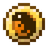 A golden coin with a fish icon.