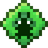 Green diamond with dark creature inside